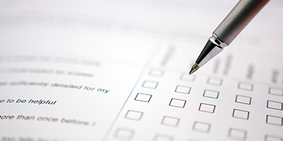 survey with pen